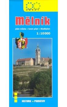 Mělník plán města 1:10 000 : historie, památky