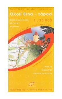 Okolí Brna-západ Brněnská přehrada, Bílý potok, Tišnovsko : turistická a cykloturistická mapa 1:25 000