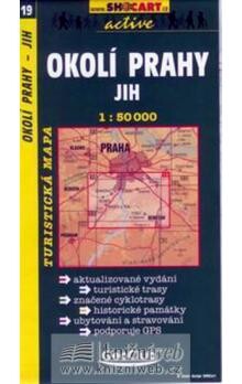 Okolí Prahy - jih turistická mapa 1:50^000 : aktualizované vydání, turistické trasy, historické památky, přírodní zajímavosti, ubytování a stravování, podporuje GPS