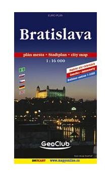 Bratislava plán města 1:16^000 : památky-zajímavosti, rejstřík ulic, ubytování, semafory-parkoviště