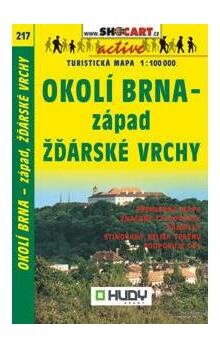 Okolí Brna-západturistická mapa 1:100^000 : přehledná mapa, dálkové cyklotrasy, památky, stínovaný reliéf terénu, podporuje GPS