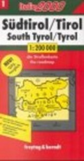 Südtirol/Tiroldie Straßenkarte 1:200 000.