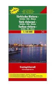 Türkische Riviera : Auto, Freizeitkarte = Türk rivierasi : araba, boş zaman kartı = Turkse riviera : auto, vrije tijd kaart = Turkish Riviera : road, leisure map = Riviera turque : carte routière, de loisirs = Riviera turca : carta stradale, turistica : Antalya, Side, Alanya