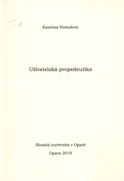 Uživatelská propedeutika