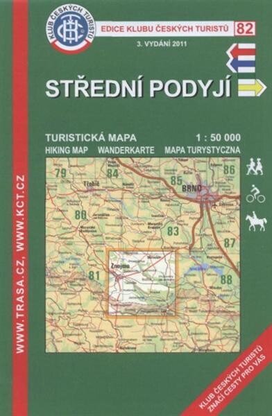 Střední Podyjí turistická mapa