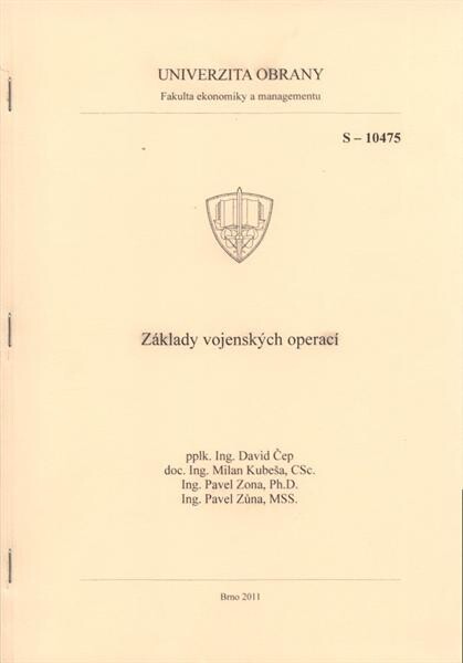 Základy vojenských operací : studijní text