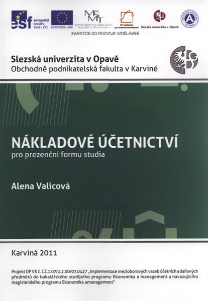 Nákladové účetnictví : pro prezenční formu studia