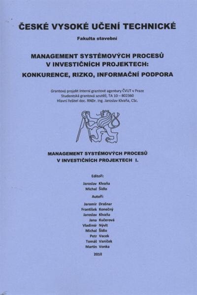 Management systémových procesů v investičních projektech I.