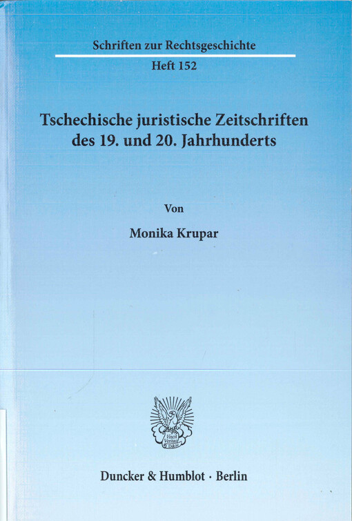 Tschechische juristische Zeitschriften des 19. und 20. Jahrhunderts