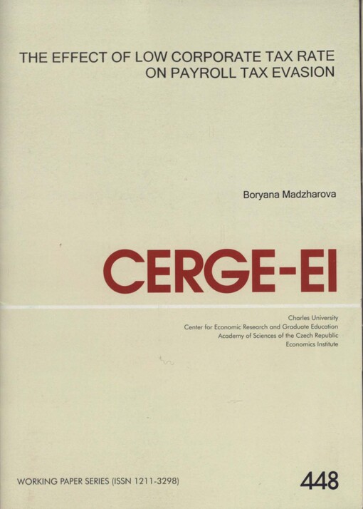 The effect of low corporate tax rate on payroll tax evasion