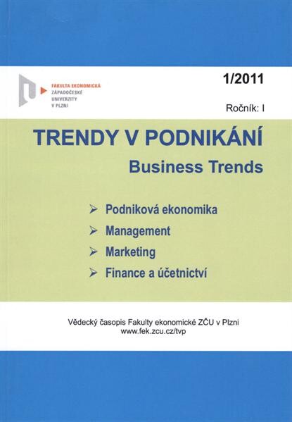 Trendy v podnikání = Business trends : vědecký časopis Fakulty ekonomické ZČU v Plzni