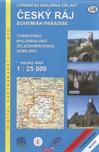 Český ráj Bohemian Paradise : Turnovsko, Maloskalsko, Železnobrodsko, Semilsko : hiking map