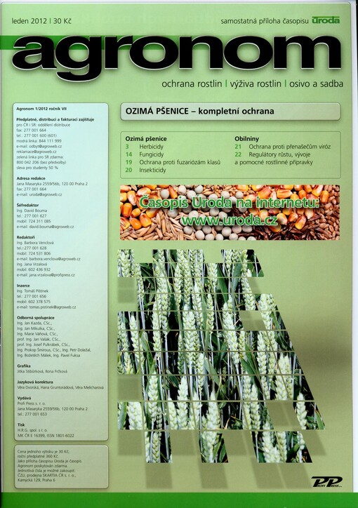 Agronom : samostatná příloha časopisu Úroda