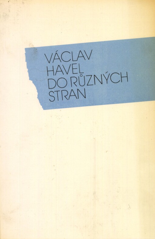 Do různých stran :eseje a články z let 1983-1989