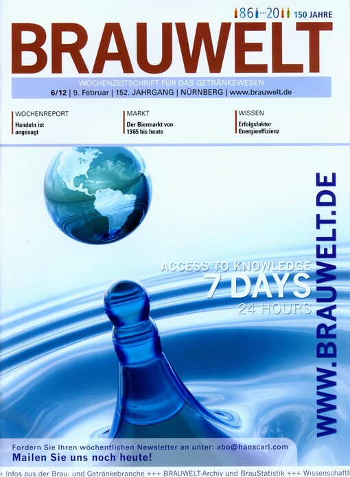 Brauwelt : Zeitschrift für das gesamte Brauwesen und die Getränkwirtschaft