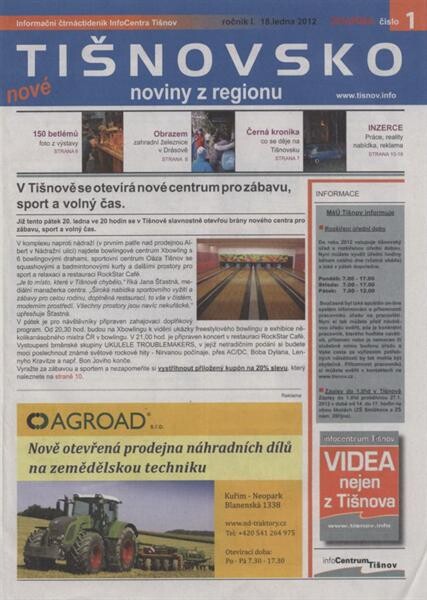 Tišnovsko :noviny z regionu : informační čtrnáctideník InfoCentra Tišnov