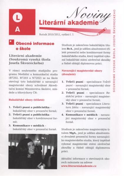 Noviny LiterĂˇrnĂ­ akademie. 