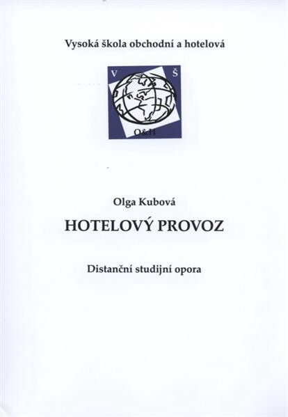 Hotelový provoz : distanční studijní opora