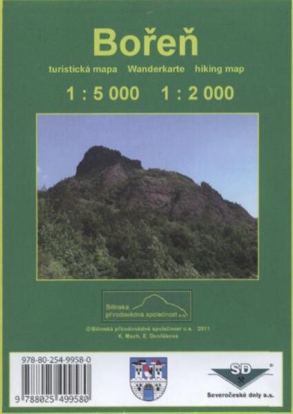 Bořeň turistická mapa 1:5000, 1:2000