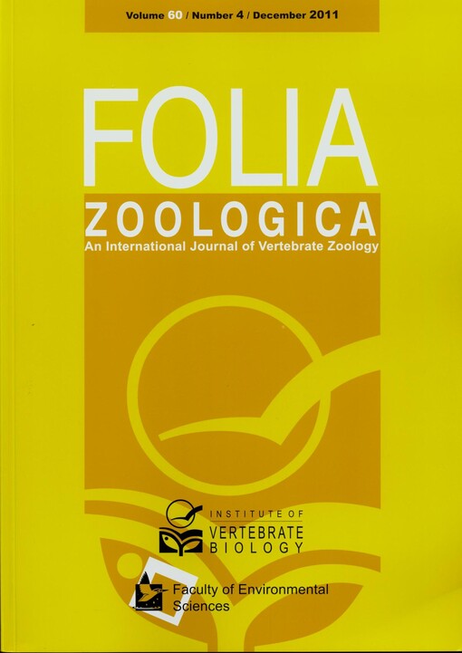Folia zoologica : International Journal of Vertebrate Zoology