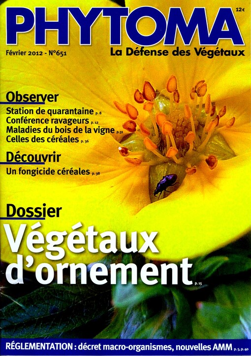 Phytoma, La Defense des Vegetaux : Revue de La Protection des Plantes