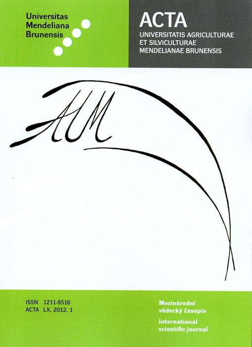 Acta Universitatis agriculturae et silviculturae Mendelianae Brunensis