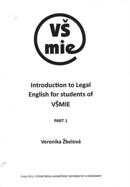 Introduction to legal English for students of VŠMIE