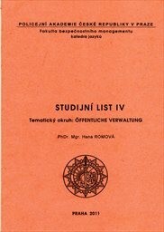 Studijní list IV :tematický okruh: Öffentliche Verwaltung