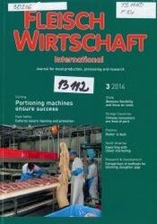 Fleischwirtschaft international : journal for meat production, processing and research