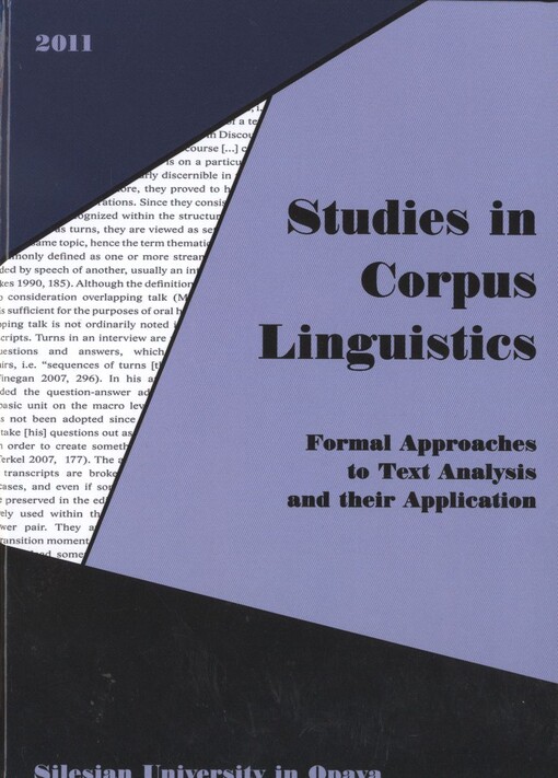 Studies in corpus linguistics : formal approaches to text analysis and their application
