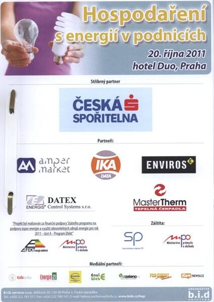 Hospodaření s energií v podnicích : 20. října 2011, hotel Duo, Praha