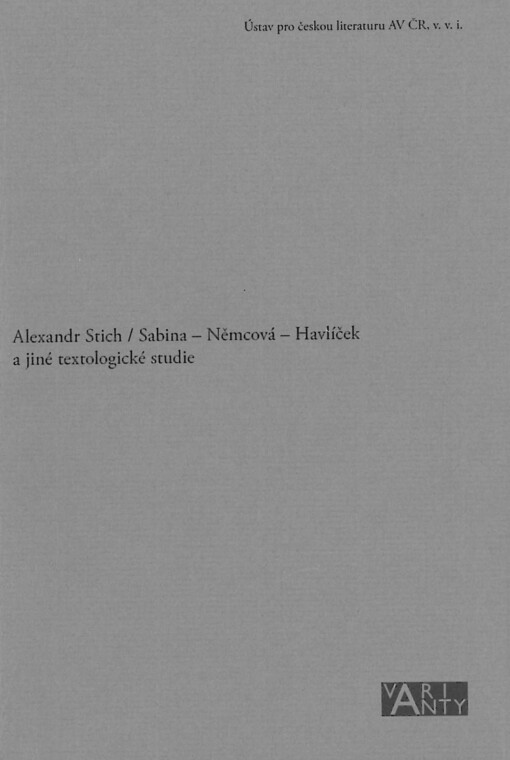 Sabina - Němcová - Havlíček a jiné textologické studie