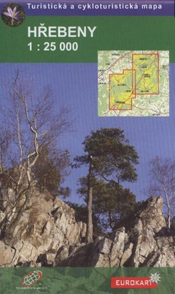 Hřebeny turistická a cykloturistická mapa