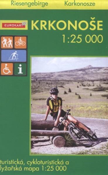 Krkonoše Riesengebirge = Karkonosze : turistická, cykloturistická a lyžařská mapa 1:25 000