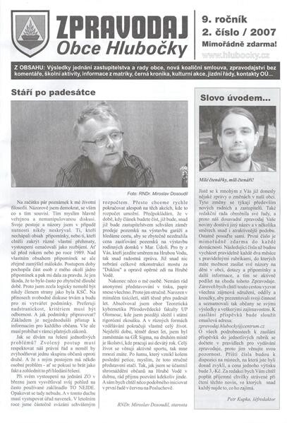 Zpravodaj obce Hlubočky