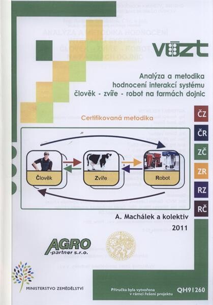 Analýza a metodika hodnocení interakcí systému člověk - zvíře - robot na farmách dojnic :[certifikovaná metodika]