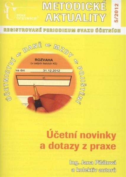 Účetní novinky a dotazy z praxe
