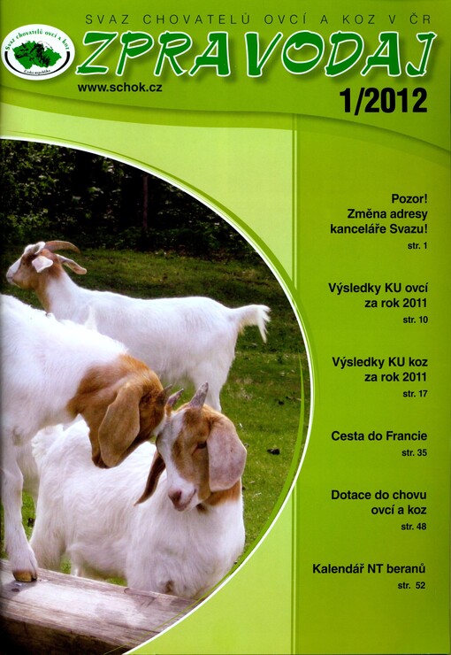 Zpravodaj : Svaz chovatelů ovcí a koz v ČR