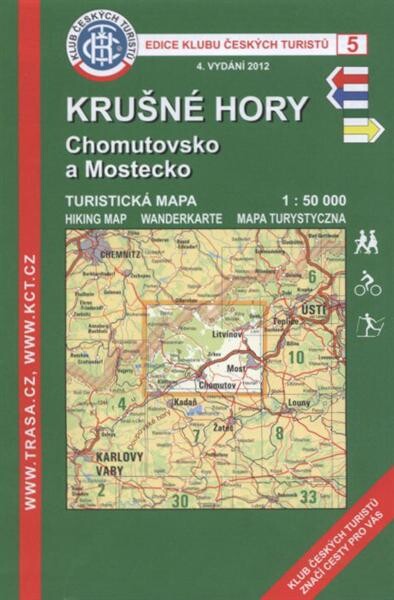 Krušné horyChomutovsko a Mostecko : turistická mapa 1:50 000