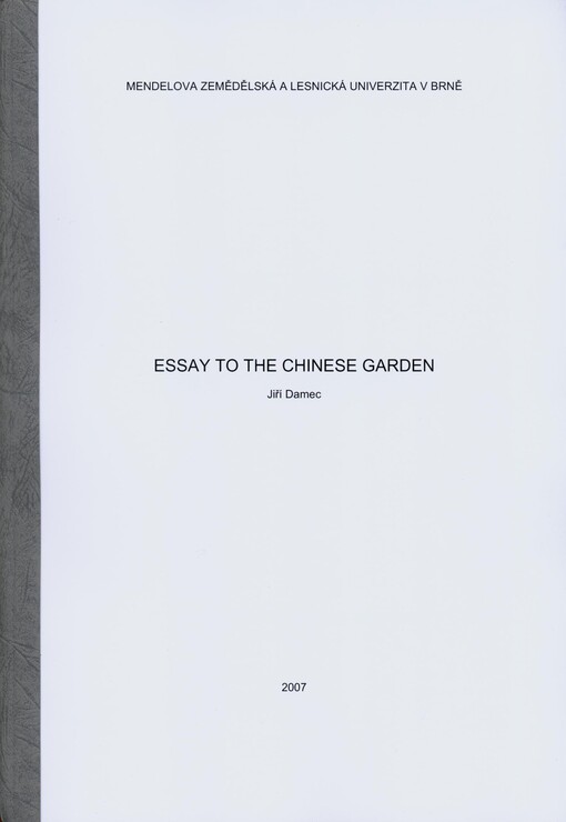 Essay to the Chinese garden