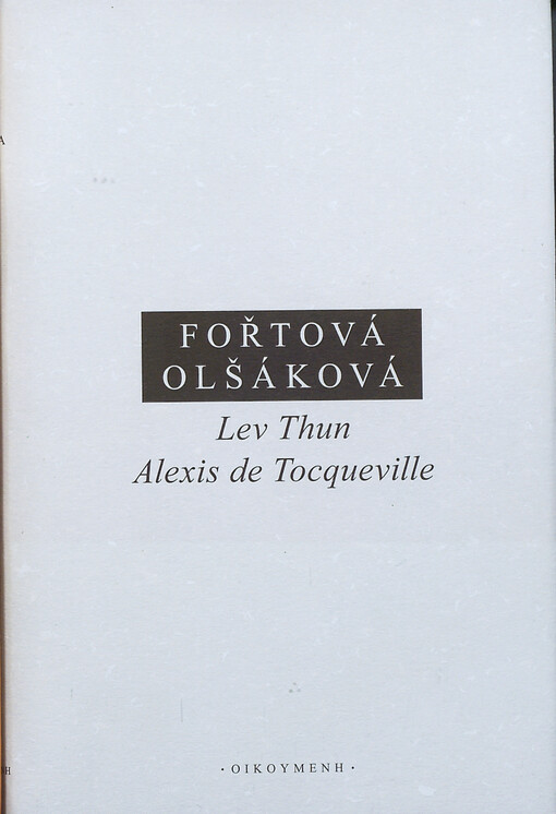 Lev Thun - Alexis de Tocqueville : (korespondence 1835-1856)