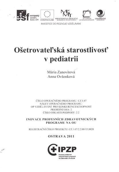Ošetrovateľská starostlivosť v pediatrii