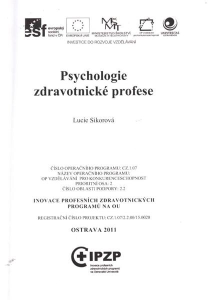 Psychologie zdravotnické profese