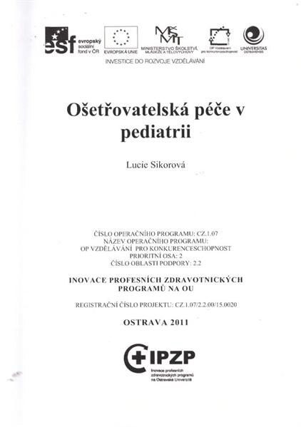 Ošetřovatelská péče v pediatrii