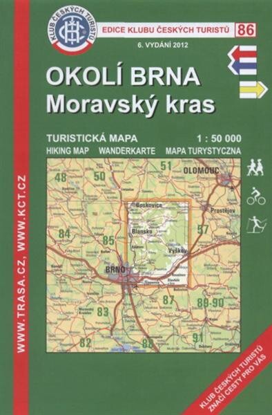 Okolí Brna, Moravský kras turistická mapa 1:50 000