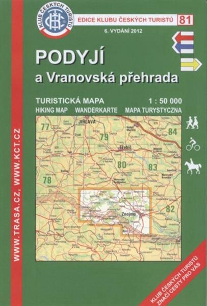 Podyjí a Vranovská přehrada turistická mapa