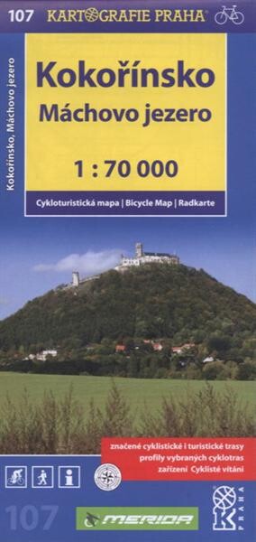 Kokořínsko, Máchovo jezero cykloturistická mapa 1:70 000