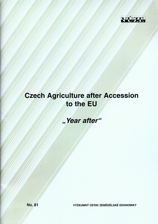 Czech agriculture after accession to the EU