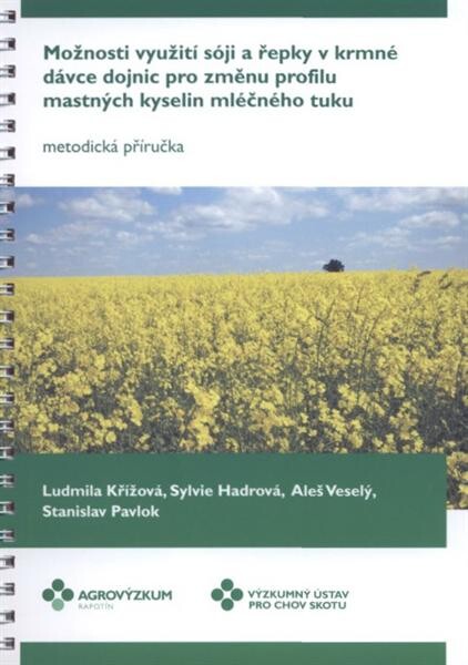 Možnosti využití sóji a řepky v krmné dávce dojnic pro změnu profilu mastných kyselin mléčného tuku : metodická příručka