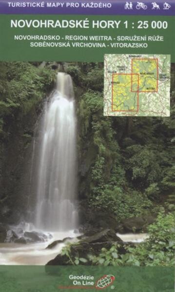 Novohradské horyNovohradsko, Region Weitra, Sdružení Růže, Soběnovská vrchovina, Vitorazsko : cykloturistická a turistická mapa 1:25 000